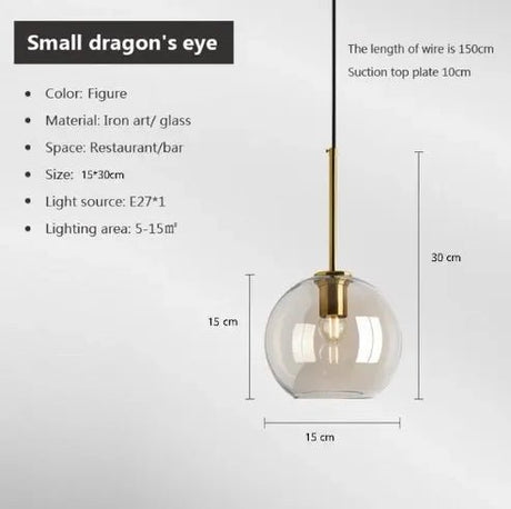 Modern Nordic Hanging Loft Glass Luster Pendant Light - Hans Lumiere