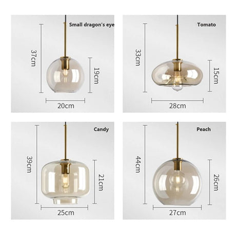 Modern Nordic Hanging Loft Glass Luster Pendant Light - Hans Lumiere