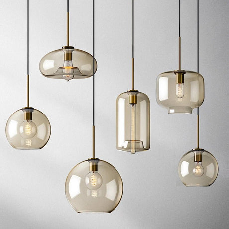 Modern Nordic Hanging Loft Glass Luster Pendant Light - Hans Lumiere