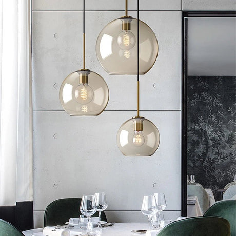 Modern Nordic Hanging Loft Glass Luster Pendant Light - Hans Lumiere