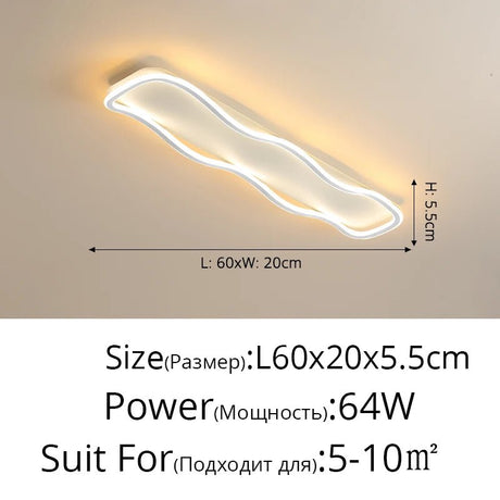 Modern Nordic LED Aisle Ceiling Light - Hans Lumiere