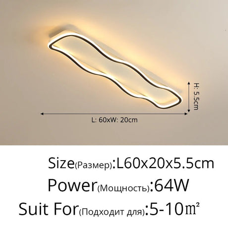 Modern Nordic LED Aisle Ceiling Light - Hans Lumiere
