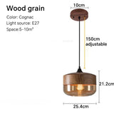 Modern Nordic LED Glass Wood Chandelier - Hans Lumiere