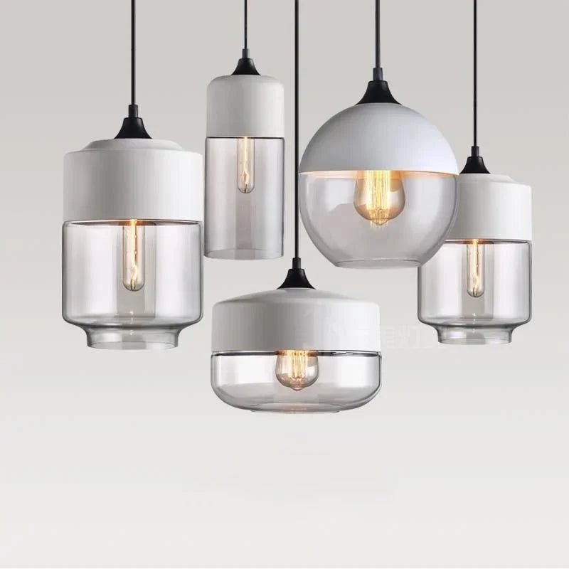 Modern Nordic LED Glass Wood Chandelier - Hans Lumiere