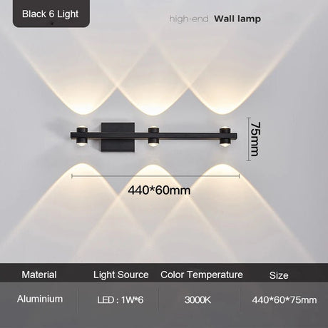 Modern Nordic Luminaire Indoor Up and Down Wall Sconce - Hans Lumiere