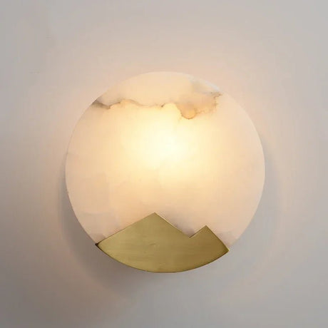 Modern Nordic Marble Round LED Wall Lamp - Hans Lumiere