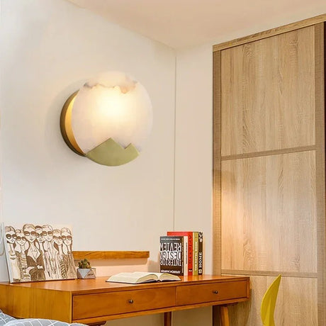 Modern Nordic Marble Round LED Wall Lamp - Hans Lumiere