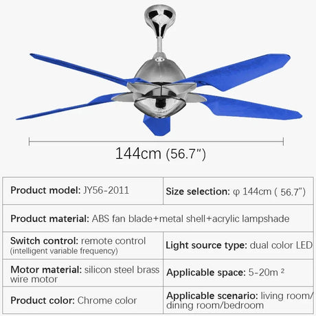 Modern Nordic Minimalist LED Ceiling Fan With Remote Control - Hans Lumiere