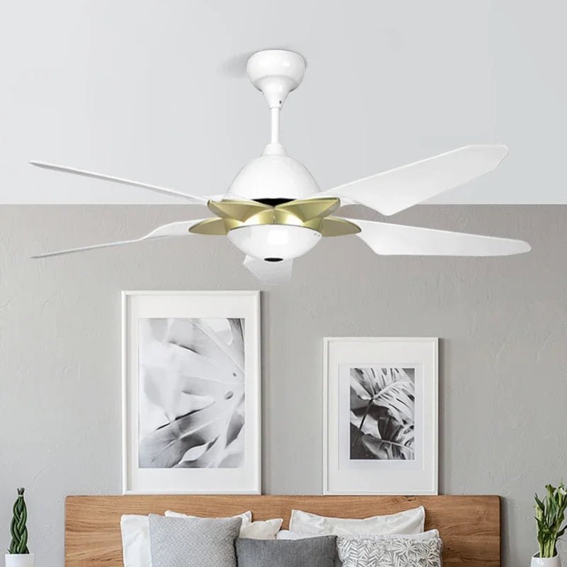 Modern Nordic Minimalist LED Ceiling Fan With Remote Control - Hans Lumiere