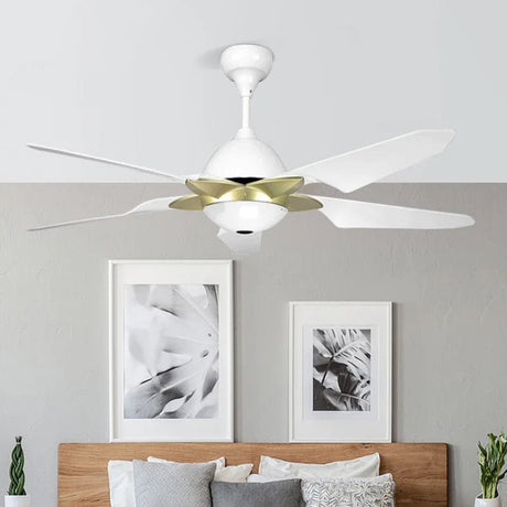 Modern Nordic Minimalist LED Ceiling Fan With Remote Control - Hans Lumiere