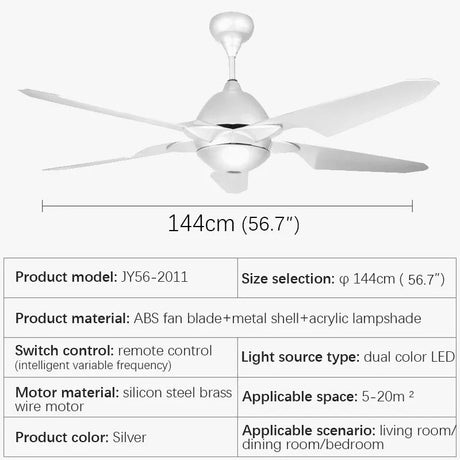 Modern Nordic Minimalist LED Ceiling Fan With Remote Control - Hans Lumiere