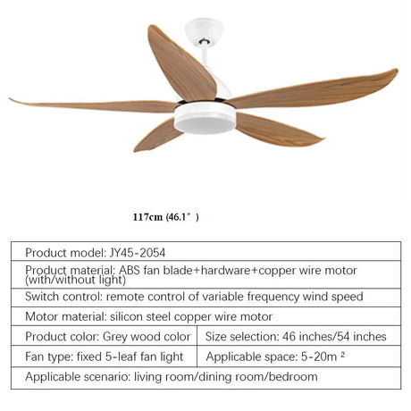 Modern Nordic Minimalist LED Fan Light With Remote Control - Hans Lumiere