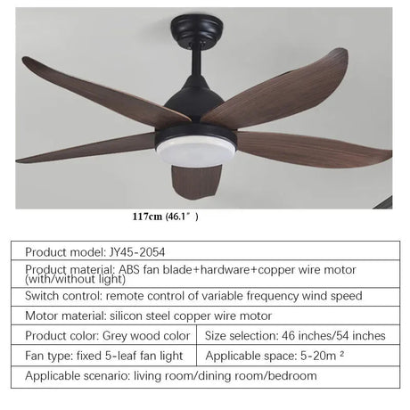 Modern Nordic Minimalist LED Fan Light With Remote Control - Hans Lumiere