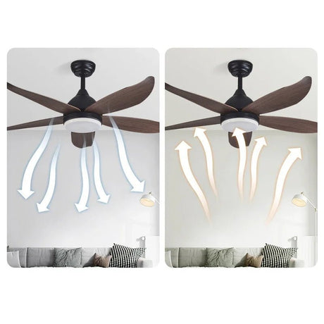 Modern Nordic Minimalist LED Fan Light With Remote Control - Hans Lumiere