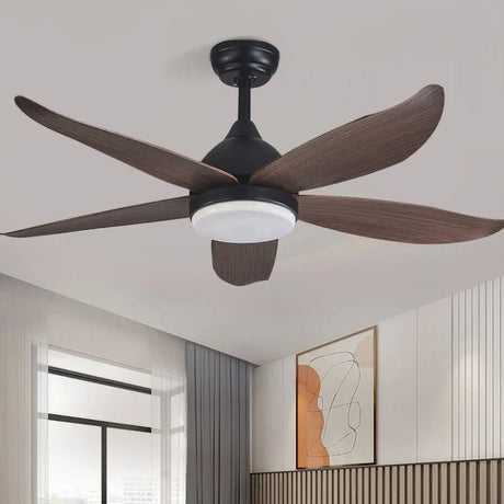 Modern Nordic Minimalist LED Fan Light With Remote Control - Hans Lumiere