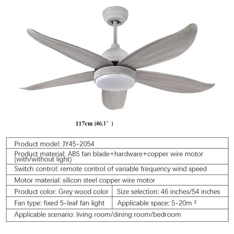Modern Nordic Minimalist LED Fan Light With Remote Control - Hans Lumiere
