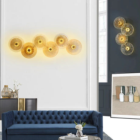 Modern Nordic Round Lotus Leaf Glass 6 LED Lights - Hans Lumiere