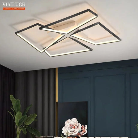 Modern Nordic Square Ceiling LED Light Fixture - Hans Lumiere