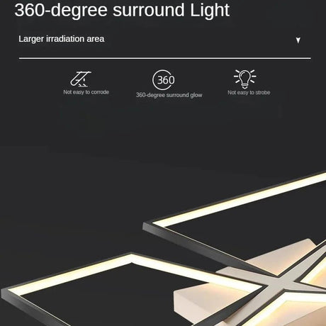 Modern Nordic Square Ceiling LED Light Fixture - Hans Lumiere