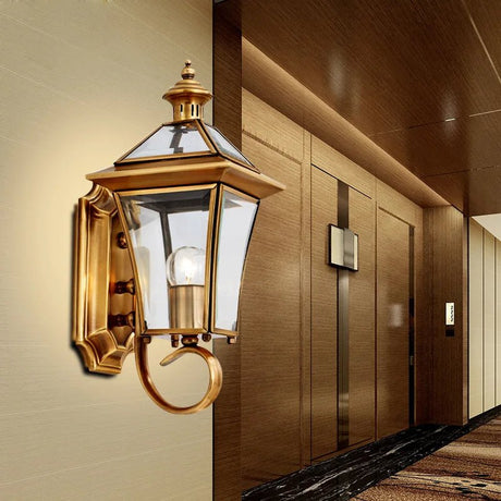 Modern Outdoor Brass Copper Wall Sconce - Hans Lumiere