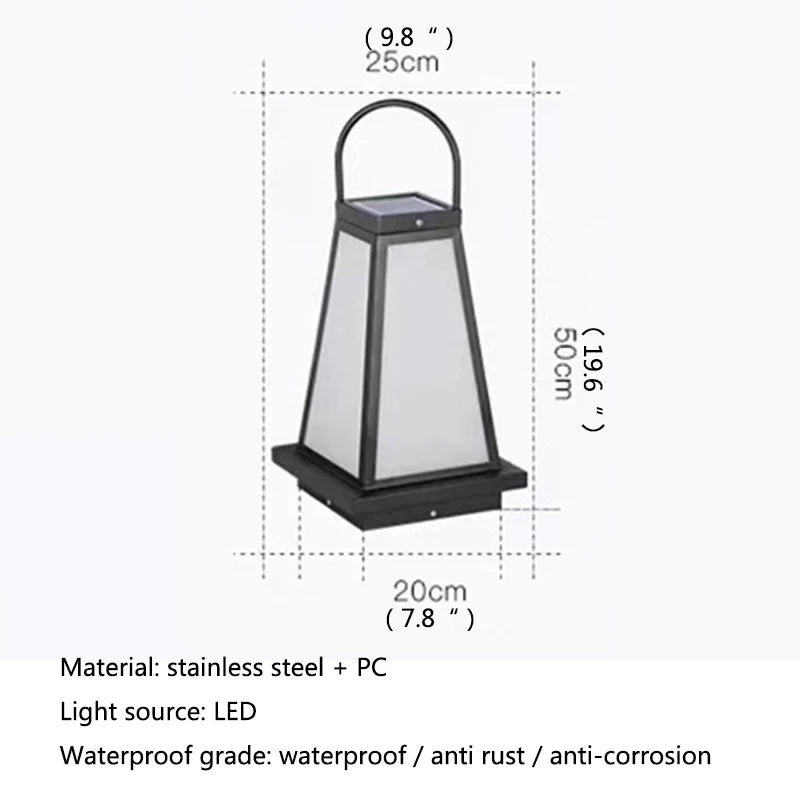 Modern Outdoor Solar Lawn Lamp - Hans Lumiere