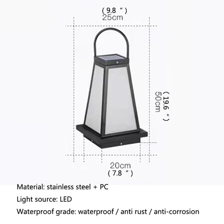 Modern Outdoor Solar Lawn Lamp - Hans Lumiere