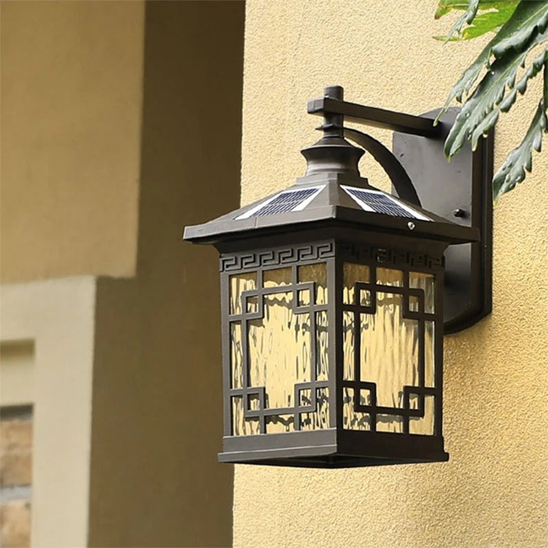 Modern Outdoor Solar Wall Light Fixture - Hans Lumiere