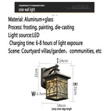 Modern Outdoor Solar Wall Light Fixture - Hans Lumiere