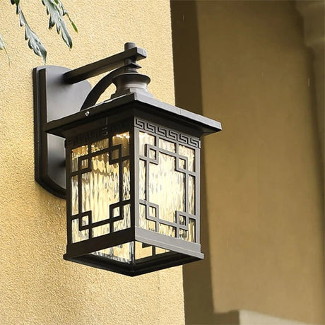 Modern Outdoor Solar Wall Light Fixture - Hans Lumiere