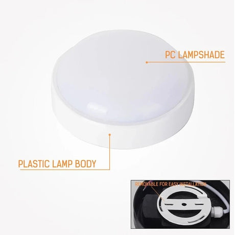 Modern Outdoor Waterproof Ceiling Lamp Round Porch Light - Hans Lumiere