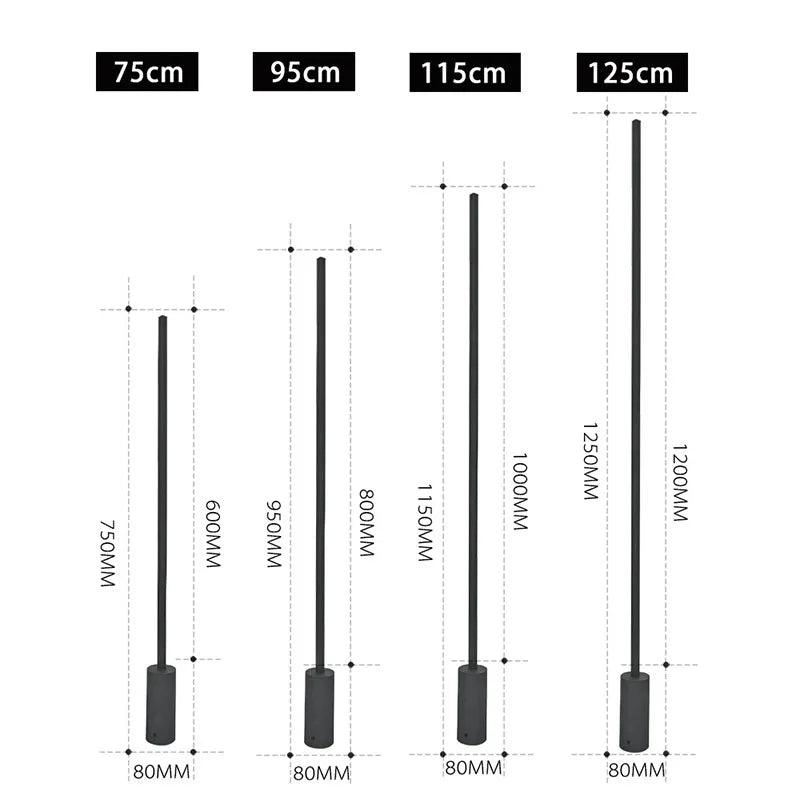 Modern Outdoor Waterproof LED Long Lawn Light - Hans Lumiere