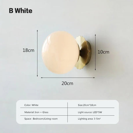 Modern Pink Pearl LED Wall Lamp - Hans Lumiere
