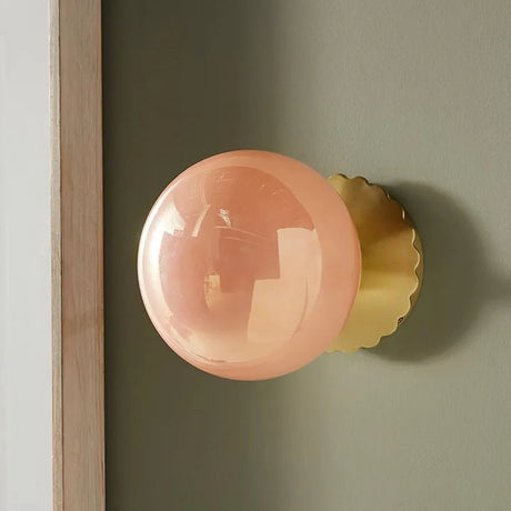 Modern Pink Pearl LED Wall Lamp - Hans Lumiere