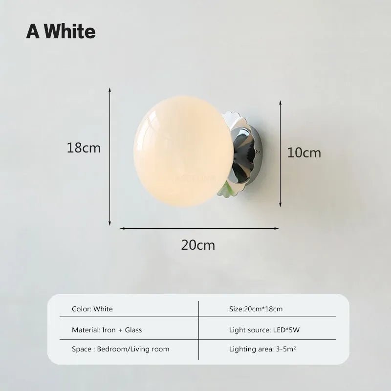 Modern Pink Pearl LED Wall Lamp - Hans Lumiere