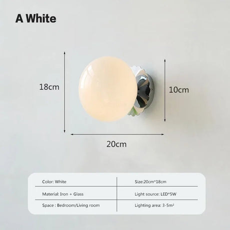 Modern Pink Pearl LED Wall Lamp - Hans Lumiere