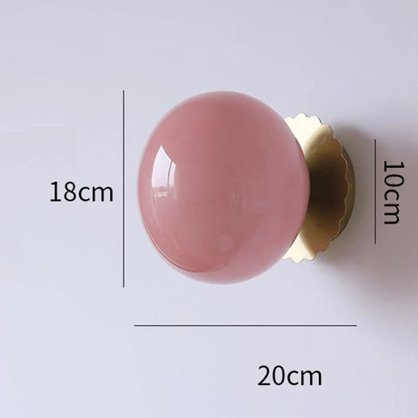 Modern Pink Pearl LED Wall Lamp - Hans Lumiere