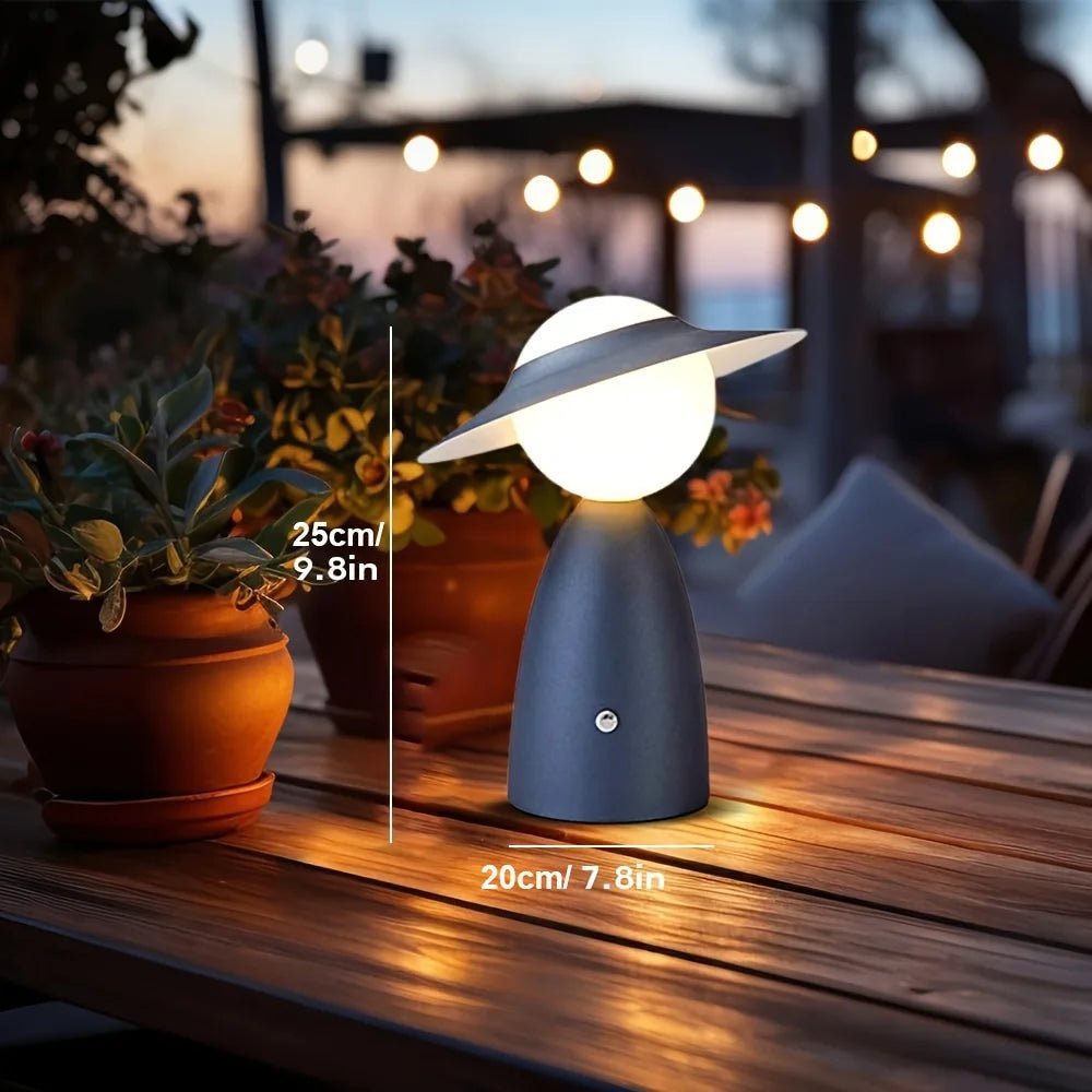 Modern Rechargeable Black LED Table Lamp – Touch Desk Light - Hans Lumiere