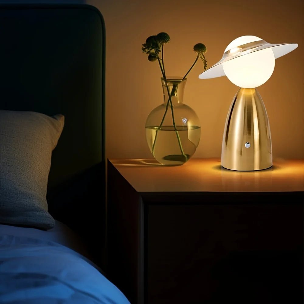 Modern Rechargeable Black LED Table Lamp – Touch Desk Light - Hans Lumiere