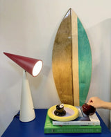 Modern Red Tube LED Table Lamp &mdash; Dimmable 3-Color Reading Light - Hans Lumiere