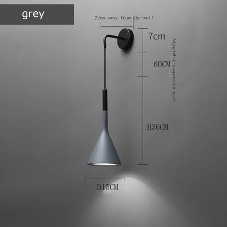 Modern Resin Wall Sconce with LED Down Light - Hans Lumiere