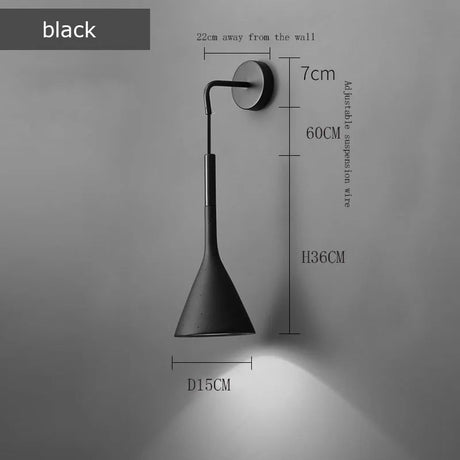 Modern Resin Wall Sconce with LED Down Light - Hans Lumiere