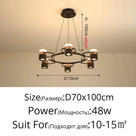 Modern Rotatable Spotlight LED Chandelier - Hans Lumiere