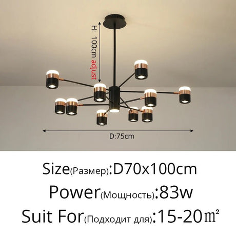 Modern Rotatable Spotlight LED Chandelier - Hans Lumiere