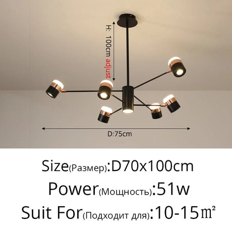 Modern Rotatable Spotlight LED Chandelier - Hans Lumiere