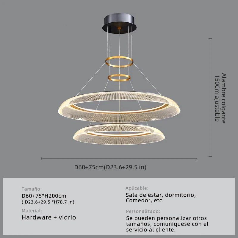 Modern Round Acrylic Pendant Light for Dining and Kitchen - Hans Lumiere