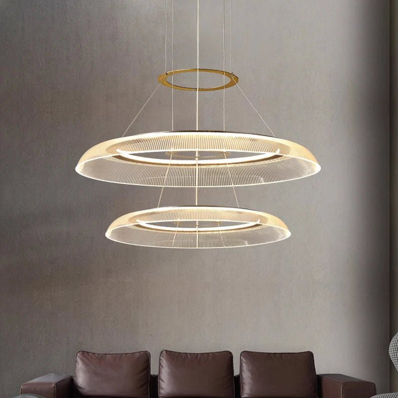 Modern Round Acrylic Pendant Light for Dining and Kitchen - Hans Lumiere