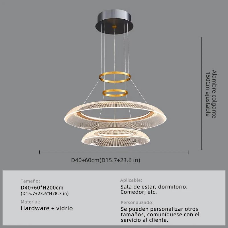 Modern Round Acrylic Pendant Light for Dining and Kitchen - Hans Lumiere