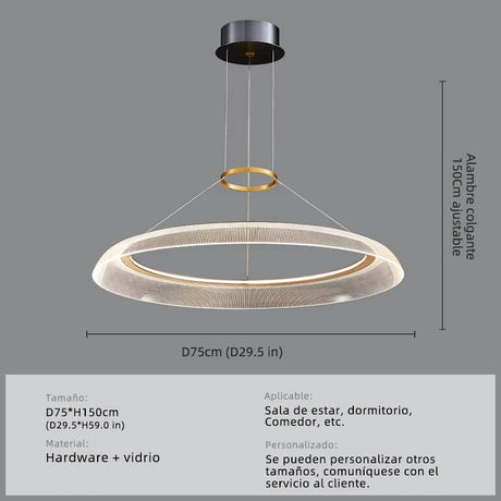 Modern Round Acrylic Pendant Light for Dining and Kitchen - Hans Lumiere
