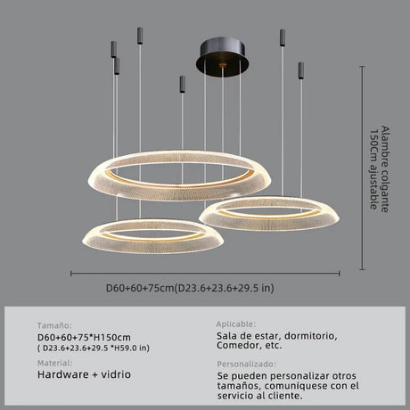 Modern Round Acrylic Pendant Light for Dining and Kitchen - Hans Lumiere