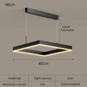 Modern Round LED Ring Chandelier for Living and Dining Room - Hans Lumiere